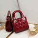 Dior Patent Cannage Mini Lady Dior Red in Golden Hardware [Budget Edition]