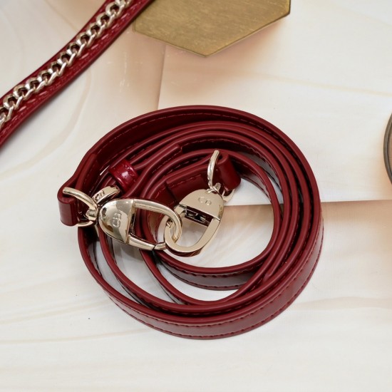 Dior Patent Cannage Mini Lady Dior Red in Golden Hardware [Budget Edition]