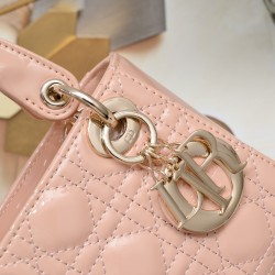 Dior Patent Cannage Mini Lady Dior Pink