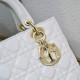 Dior Patent Cannage Mini Lady Dior White [Budget Edition]