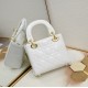 Dior Patent Cannage Mini Lady Dior White [Budget Edition]