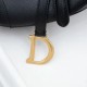 CHRISTIAN DIOR Shoulder Bags SADDLE BAG Black Grained Calfskin [Budget Edition]
