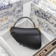 CHRISTIAN DIOR Shoulder Bags SADDLE BAG Black Grained Calfskin [Budget Edition]