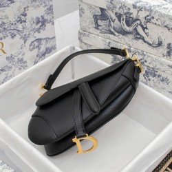 CHRISTIAN DIOR Shoulder Bags SADDLE BAG Black Grained Calfskin