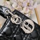 Dior Patent Cannage Mini Lady Dior Black in Sliver Hardware [Budget Edition]