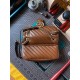 GUCCI GG Marmont Quilted Shoulder Bag – Caramel Brown