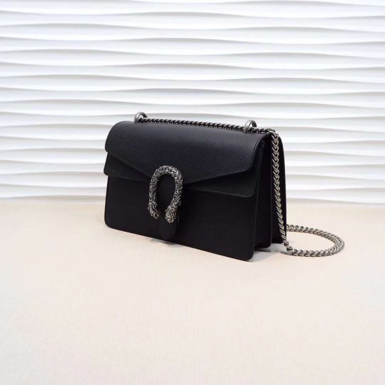 Gucci DIONYSUS Black Leather Small Shoulder Bag [Budget Edition]
