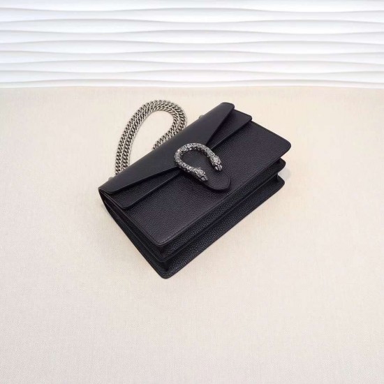 Gucci DIONYSUS Black Leather Small Shoulder Bag [Budget Edition]