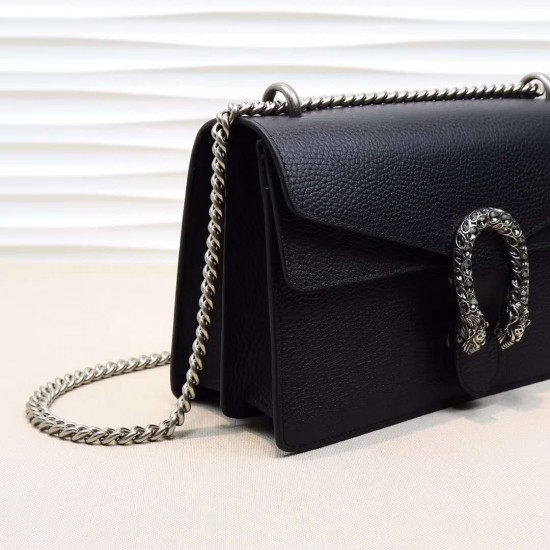 Gucci DIONYSUS Black Leather Small Shoulder Bag [Budget Edition]