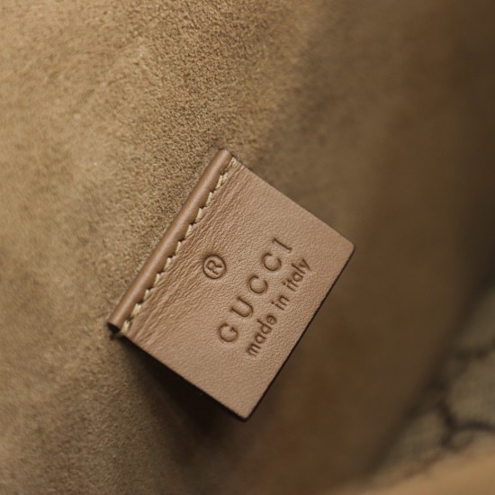 G.C. Dio Series Tiger-Clasp Shoulder Bag – Beige Signature Pattern