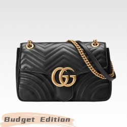 Gucci GG Marmont Small Shoulder Bag Black [Budget Edition]