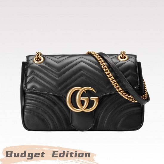 Gucci GG Marmont Small Shoulder Bag Black [Budget Edition]
