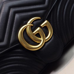 Gucci GG Marmont Small Shoulder Bag Black [Budget Edition]