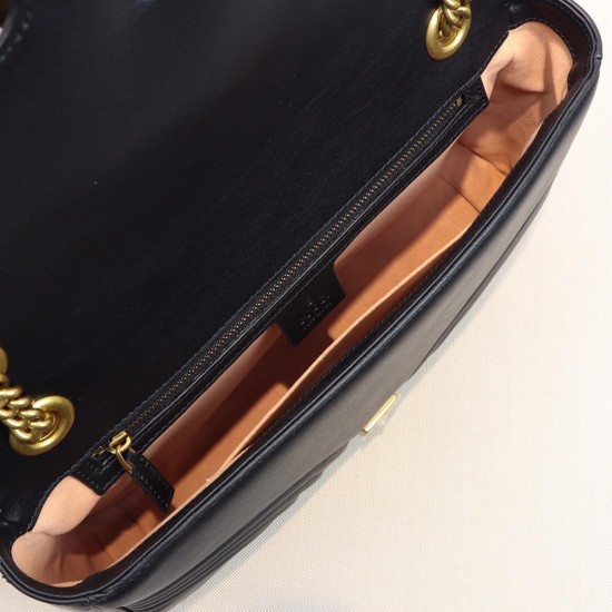 Gucci GG Marmont Small Shoulder Bag Black [Budget Edition]
