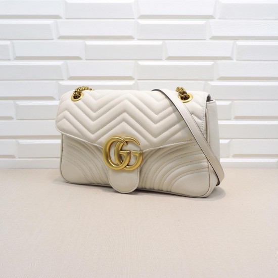 Gucci Marmont Small Shoulder Bag  white [Budget Edition]