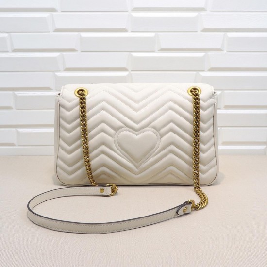 Gucci Marmont Small Shoulder Bag  white [Budget Edition]