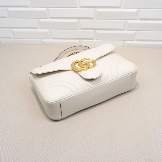 Gucci Marmont Small Shoulder Bag  white [Budget Edition]