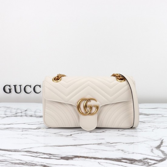 Gucci Marmont Small Shoulder Bag  white [Budget Edition]