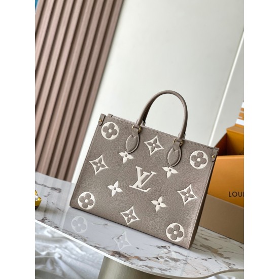 LV Monogram Canvas Onthego MM Dove Gray [Budget Edition]