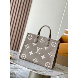 LV Monogram Canvas Onthego MM Dove Gray