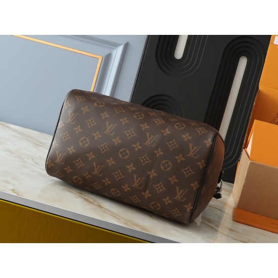 LV Monogram Speedy Soft 30 Boho Black Handbag [Budget Edition]