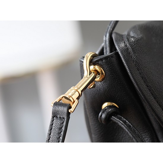CELINE Soft Triomphe Halfmoon Bag – Shiny Lambskin, Large Shoulder Bag