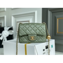 CC Classic Mini Flap Bag Olive Green