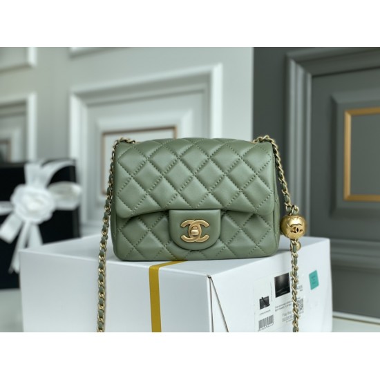CC Classic Mini Flap Bag Olive Green