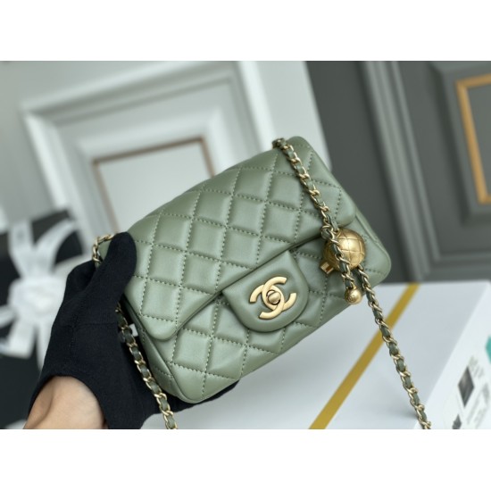 CC Classic Mini Flap Bag Olive Green