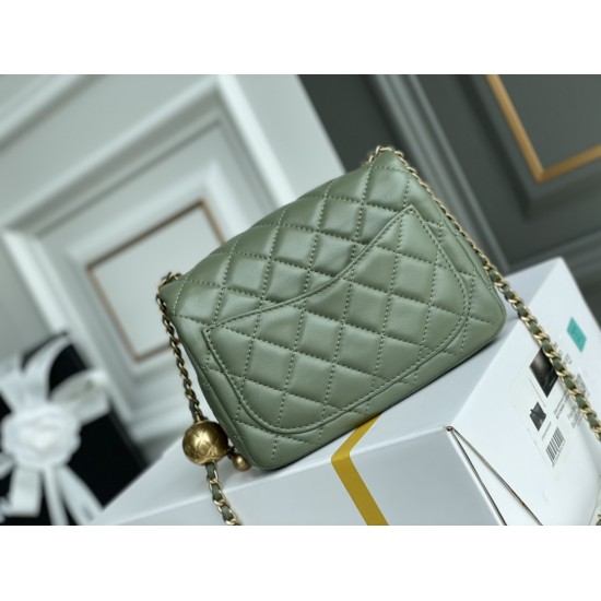 CC Classic Mini Flap Bag Olive Green