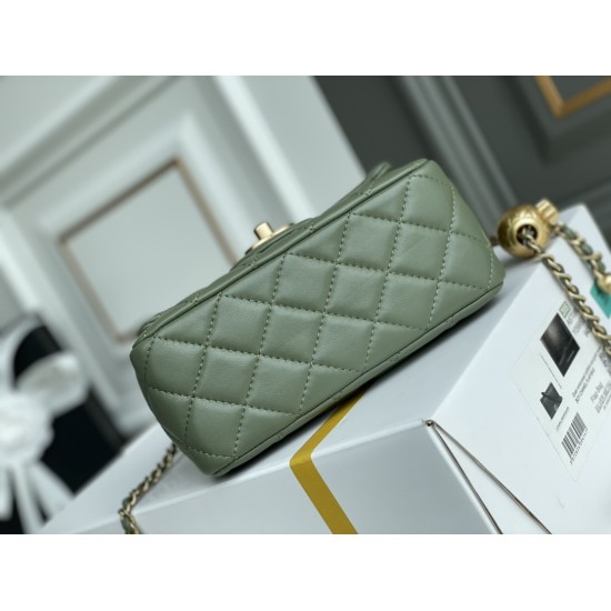 CC Classic Mini Flap Bag Olive Green