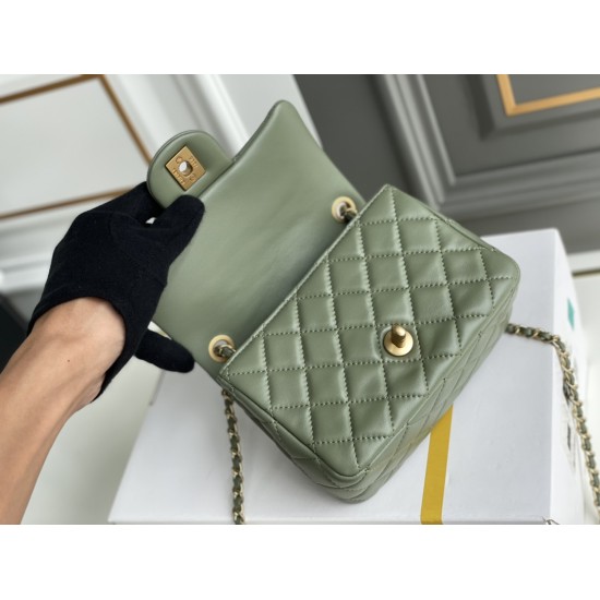 CC Classic Mini Flap Bag Olive Green