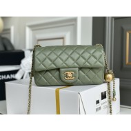 CC Classic Big Mini Flap Bag Olive Green