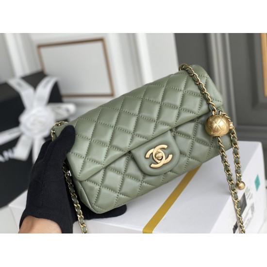 CC Classic Big Mini Flap Bag Olive Green