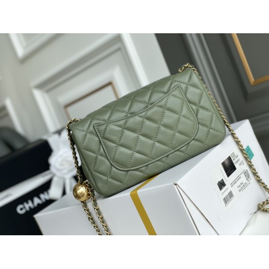 CC Classic Big Mini Flap Bag Olive Green