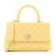 Chanel Caviar Quilted Mini Coco Handle Flap Yellow Chanel Caviar Quilted Mini Coco Handle Flap Yellow
