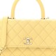 Chanel Caviar Quilted Mini Coco Handle Flap Yellow Chanel Caviar Quilted Mini Coco Handle Flap Yellow