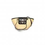CHANEL Large Tote - Braided Straw Black