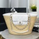 CHANEL Large Tote- Braided Straw White