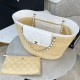 CHANEL Large Tote- Braided Straw White