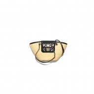 CHANEL Small Tote - Braided Straw Black