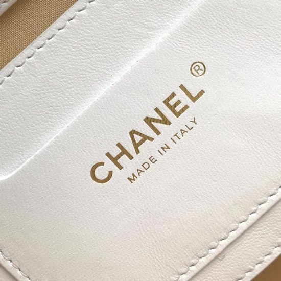 CHANEL Small Tote- Braided Straw White