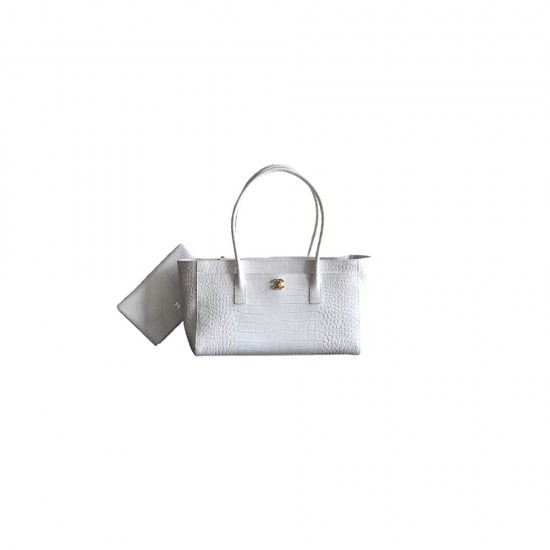 CHANEL Small Tote - White