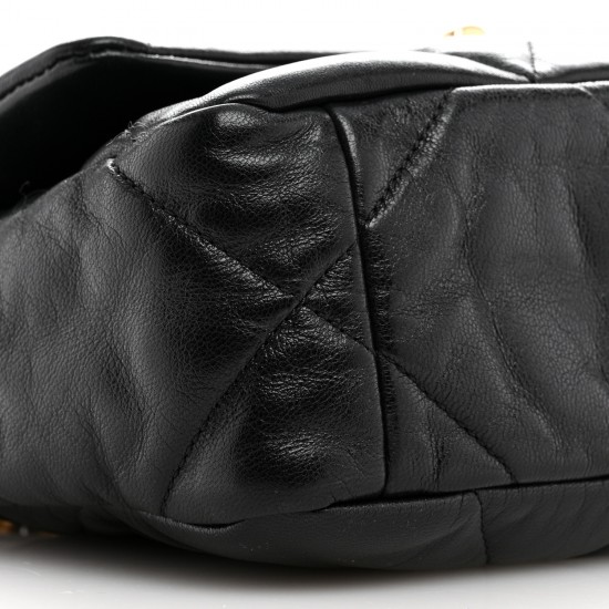 Chanel  Lambskin Quilted Medium Chanel 19 Flap Black