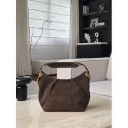 Chanel 2026C Small Hippie Hobo Bag - Chocolate Suede & Leather Handle