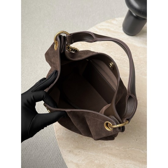 Chanel 2026C Small Hippie Hobo Bag - Chocolate Suede & Leather Handle