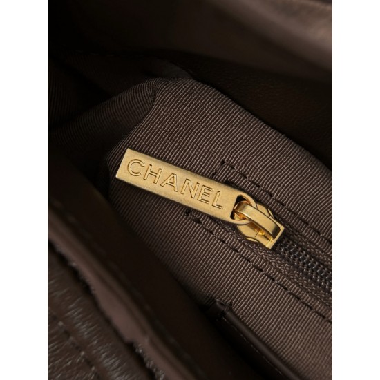 Chanel 2026C Small Hippie Hobo Bag - Chocolate Suede & Leather Handle