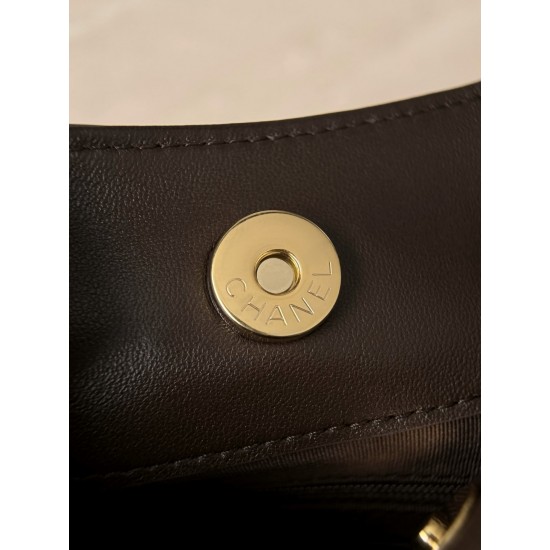 Chanel 2026C Small Hippie Hobo Bag - Chocolate Suede & Leather Handle