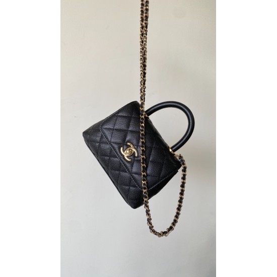 Chanel 24K Coco Handle Nano Bag – White Caviar with Champagne Gold Hardware Chanel 24K Coco Handle Nano Bag – White Caviar with Champagne Gold Hardware