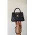 Chanel 24K Coco Handle Nano Bag – White Caviar with Champagne Gold Hardware